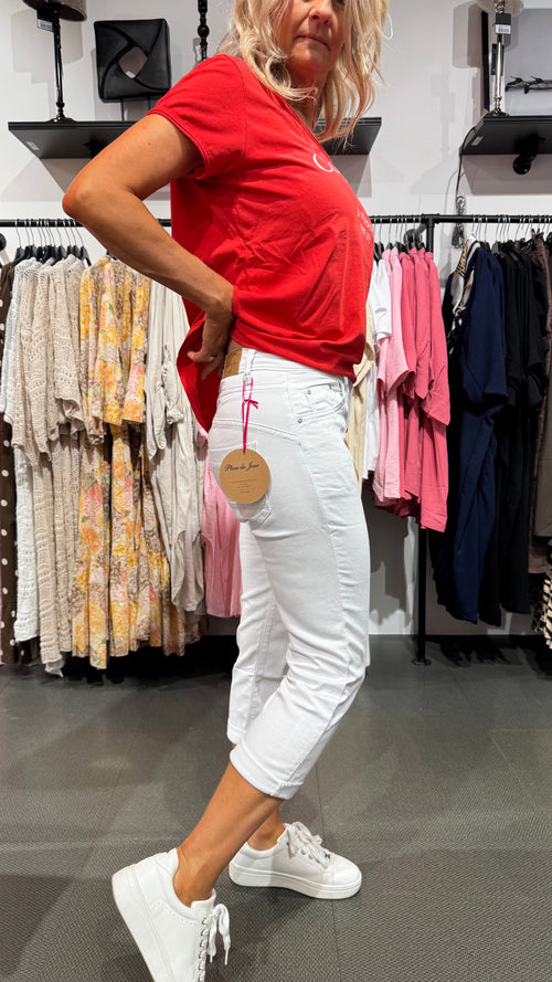 Capri jeans - vit