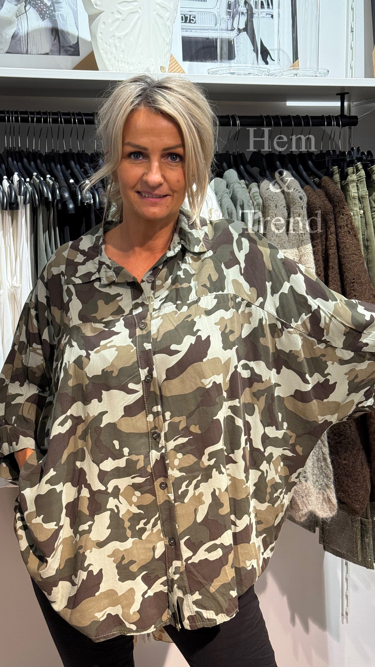 Camo skjorta grön