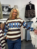 MdcNerina Sweatshirt- blue/brown