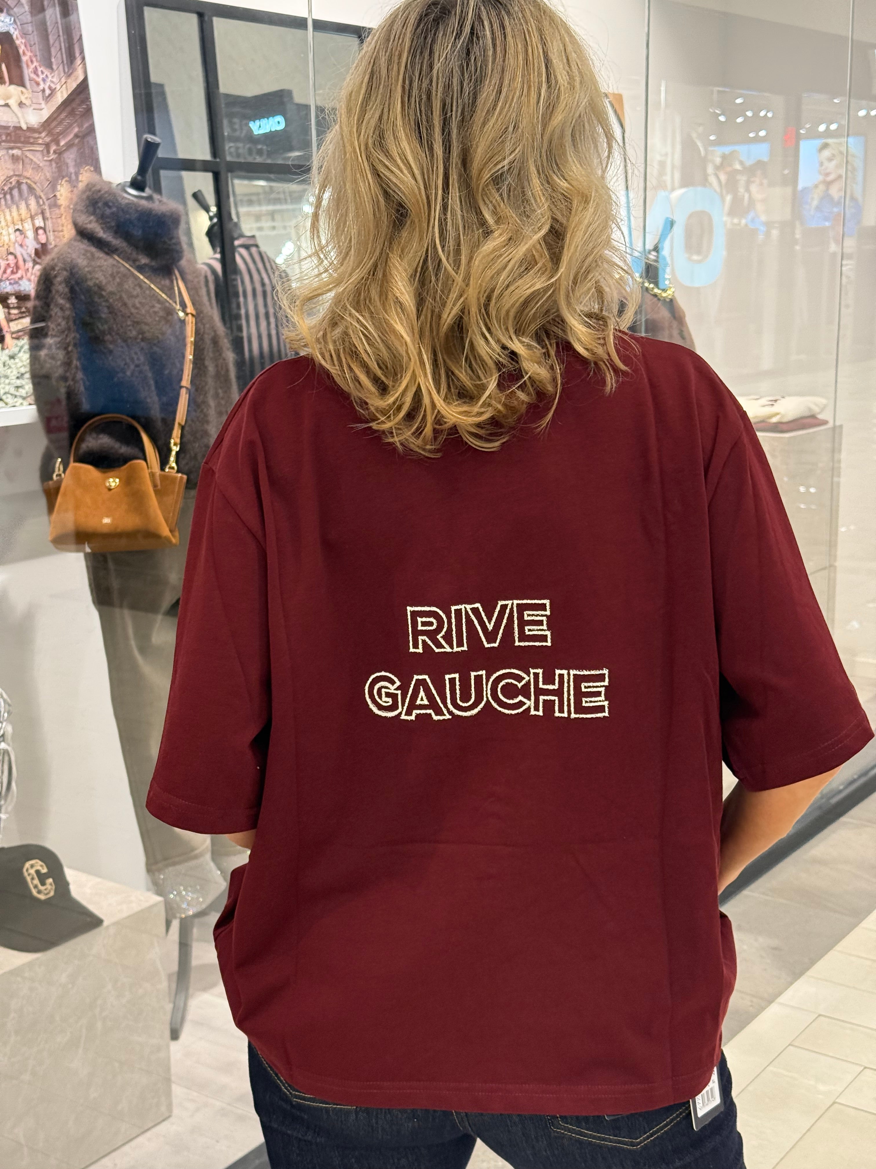 T-shirt RIVE GAUCHE-vinröd