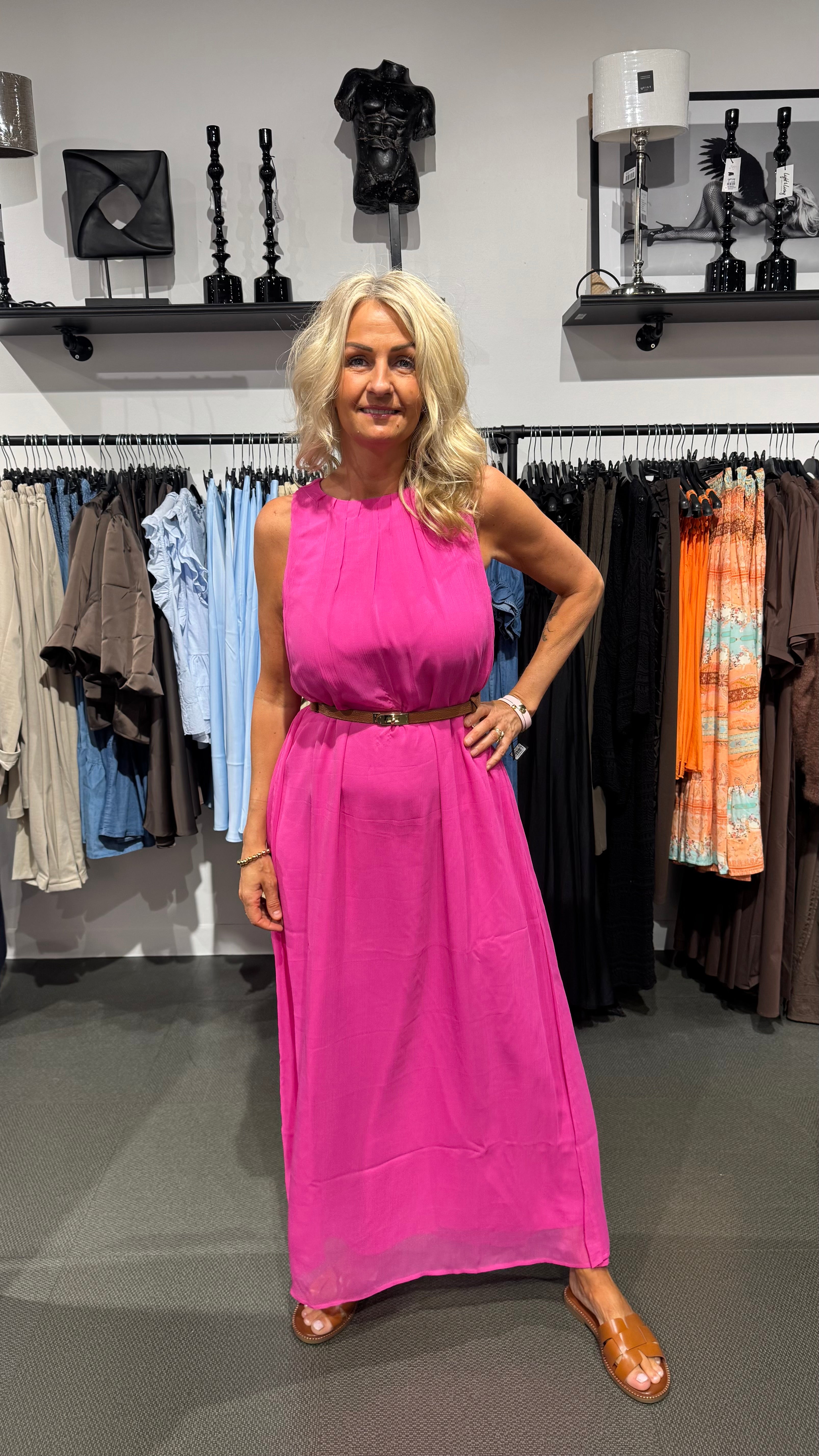 YASHANNAH ANKLE DRESS - PINK
