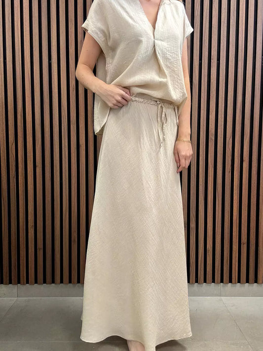 Tuli beige kjol