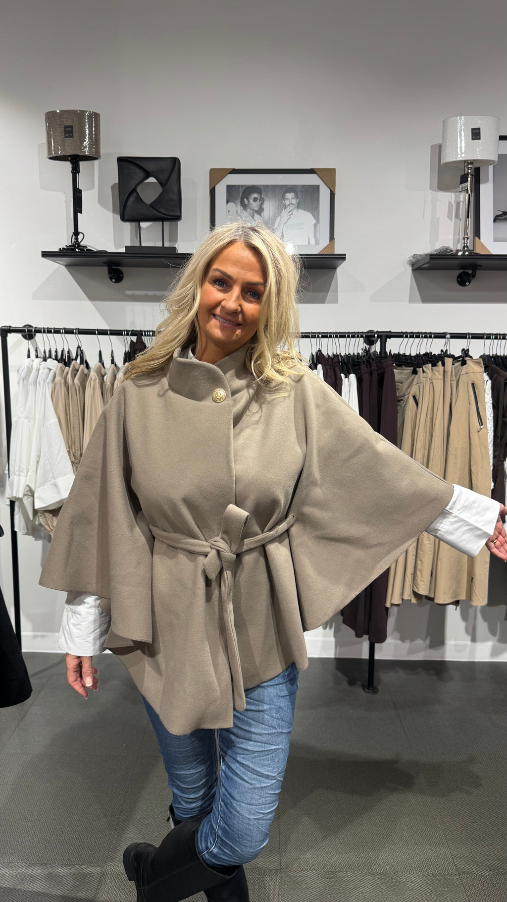 Poncho jacka - taupe
