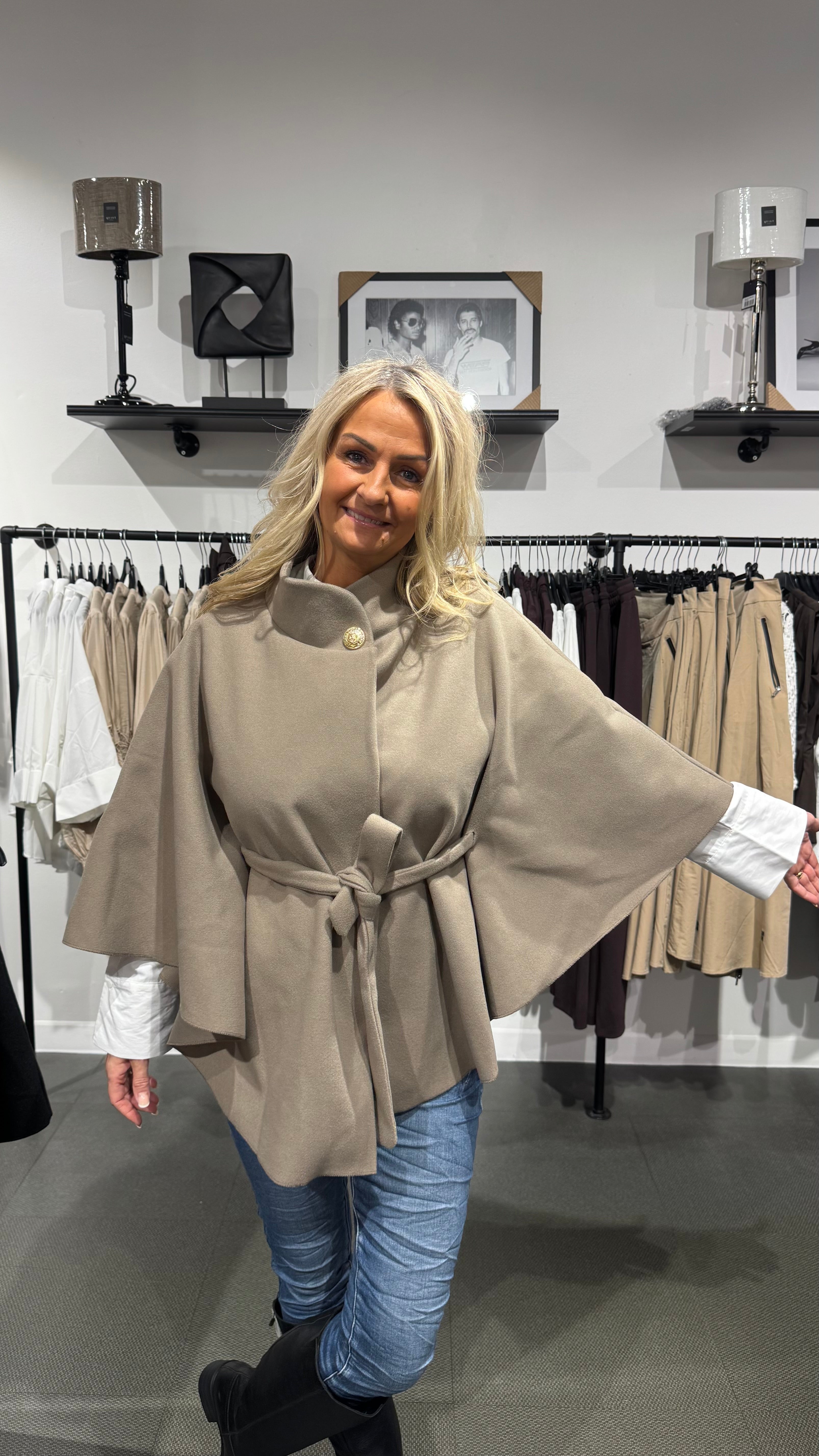 Poncho jacka - taupe