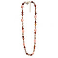 PRISMA RESIN LONG NECKLACE PINK/BROWN