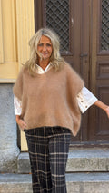 MOHAIR PONCHO - CAMEL