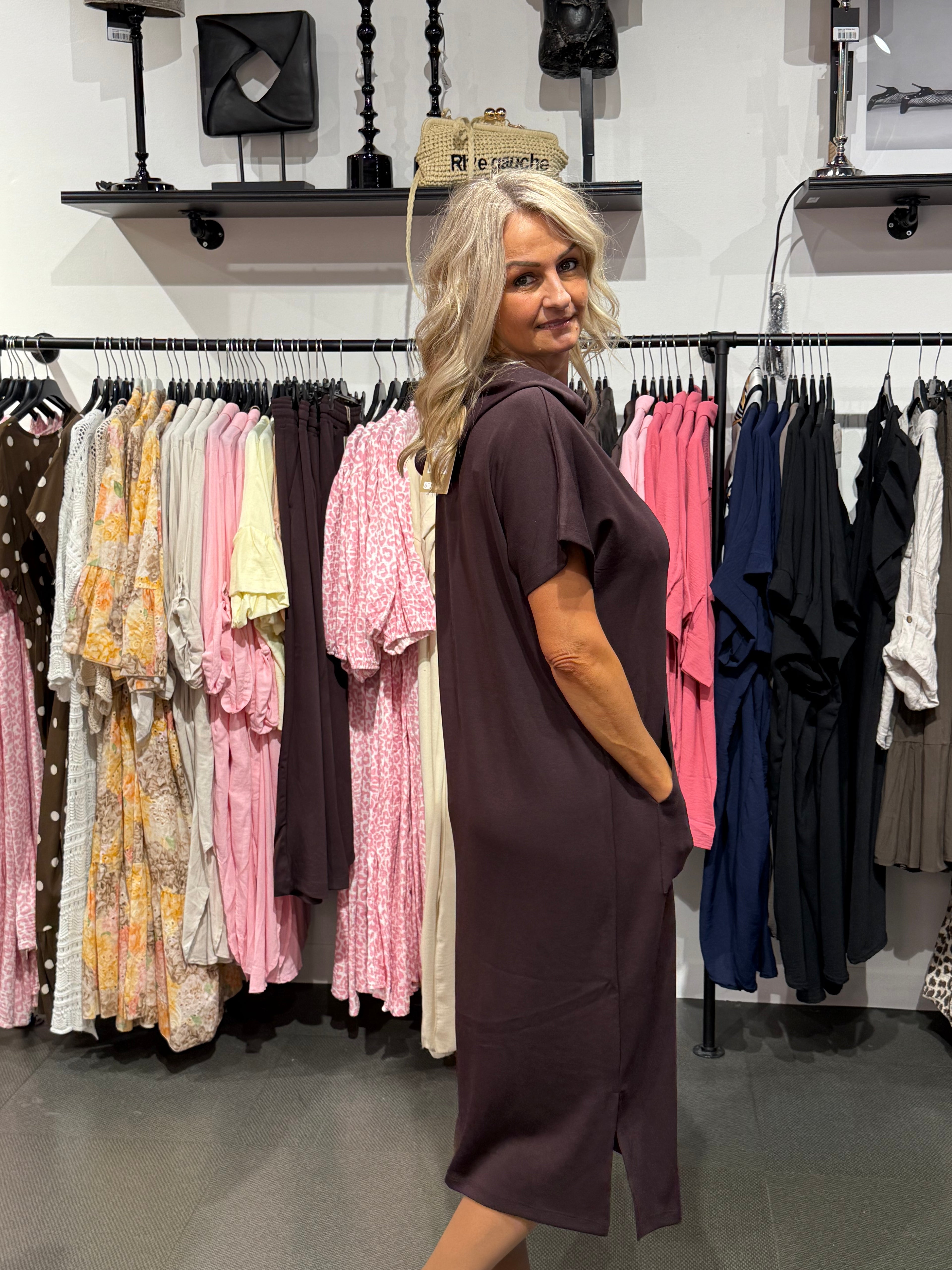 Banu klänning- brown/plum