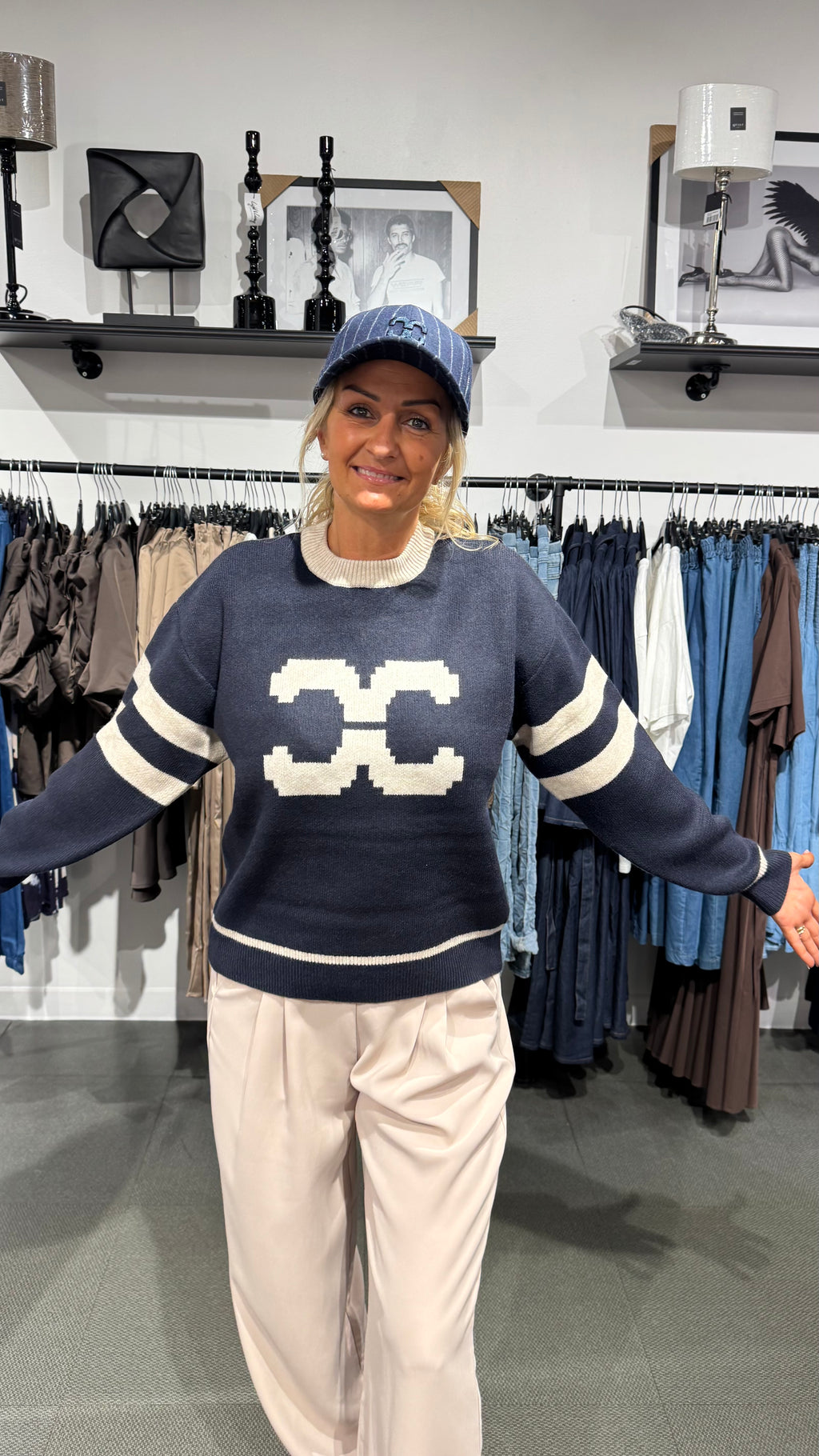 CC logo knit - Navy