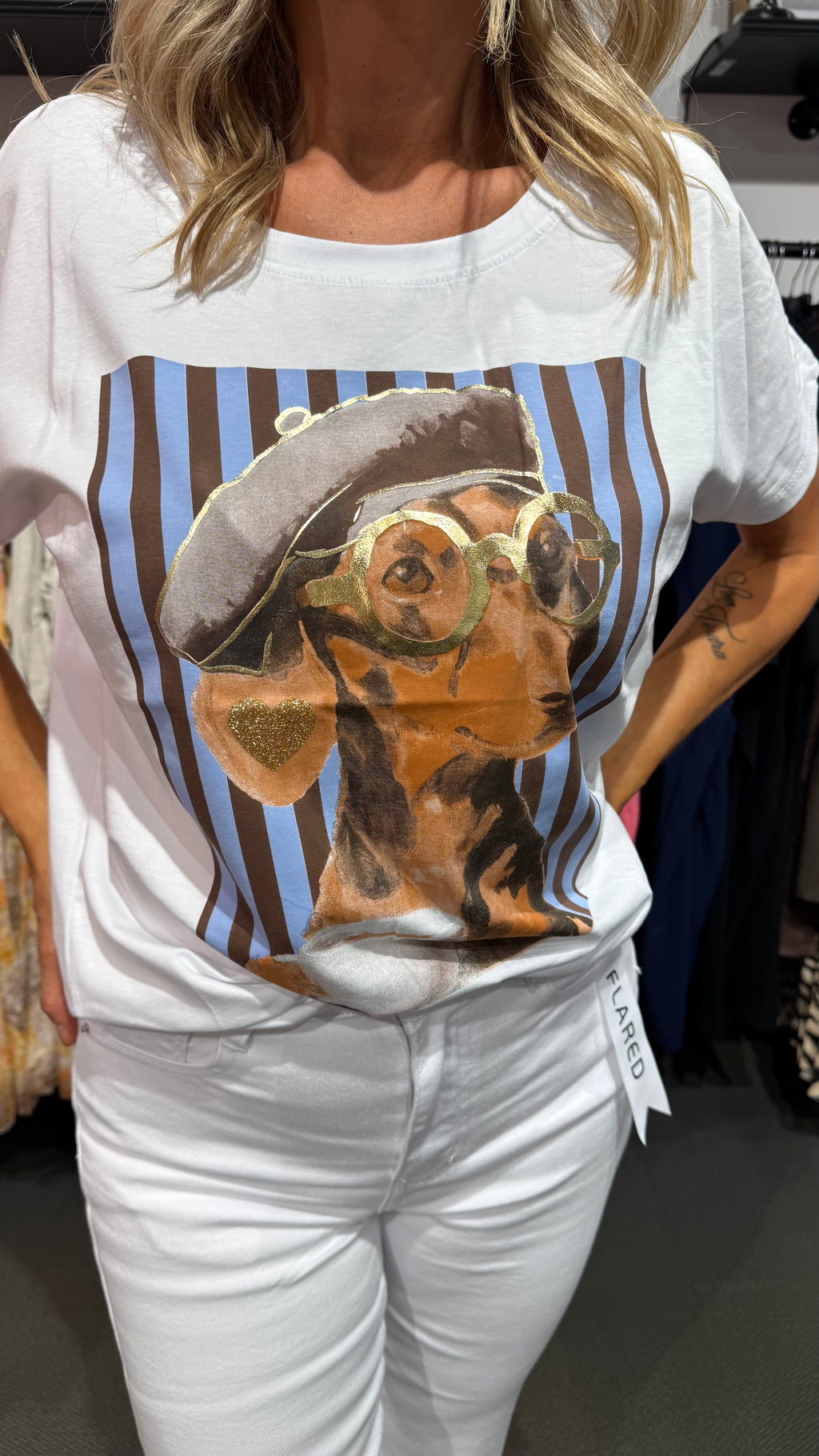T-shirt dog - blue