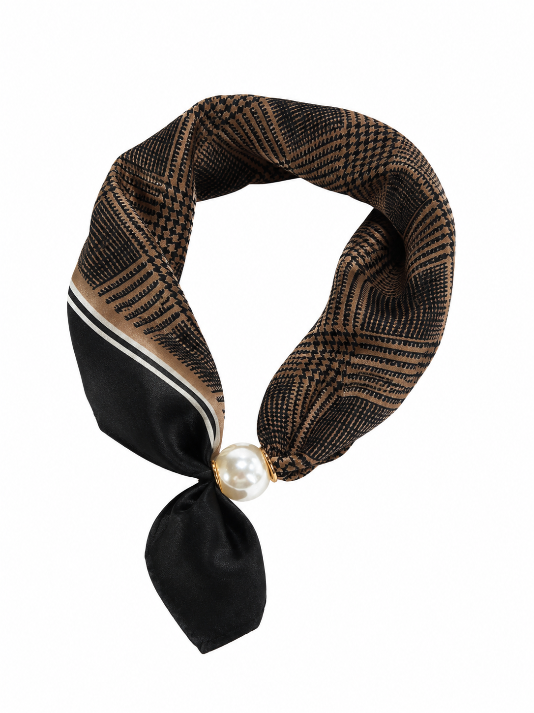 Scarf med magnetspänne - brun