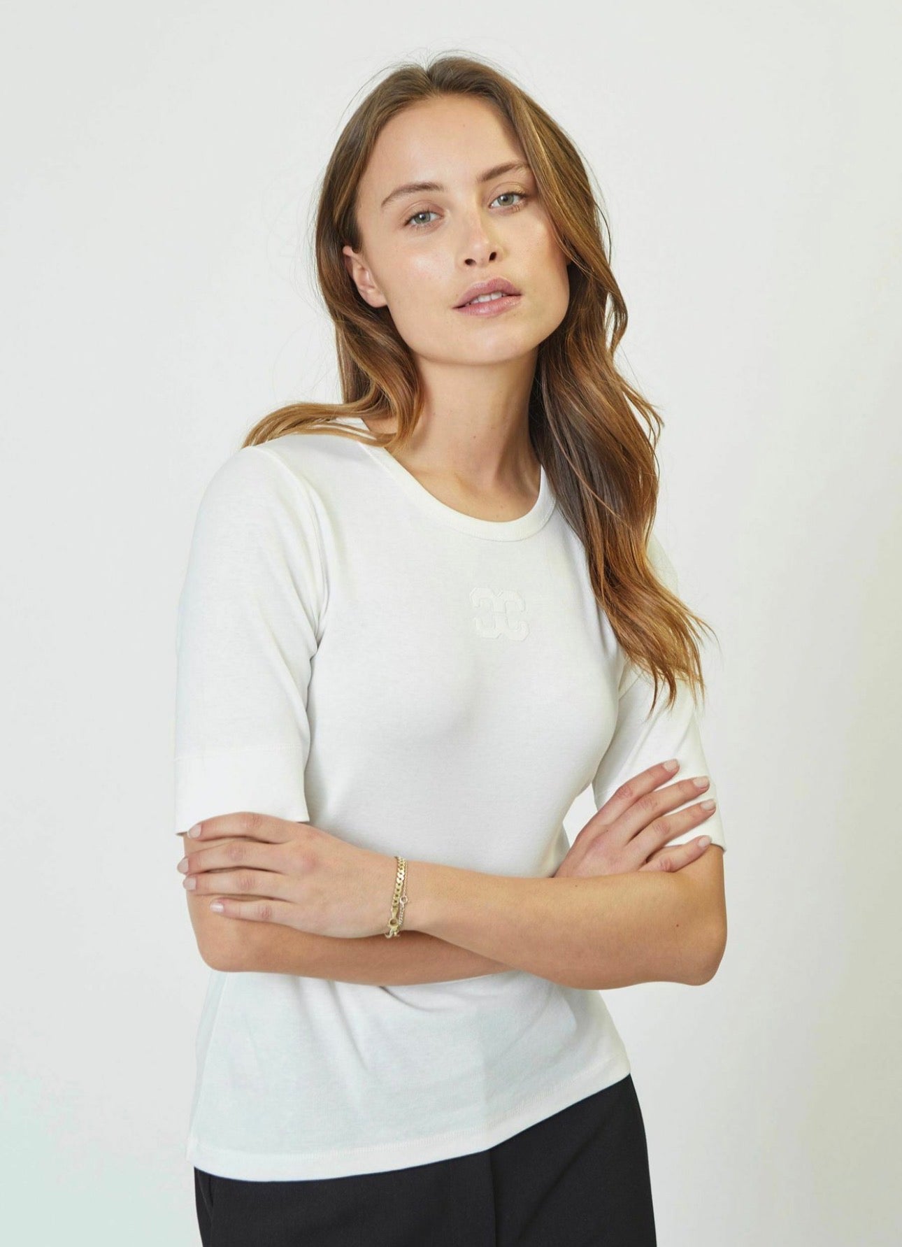 CC Embroidery SS Tee - Withe