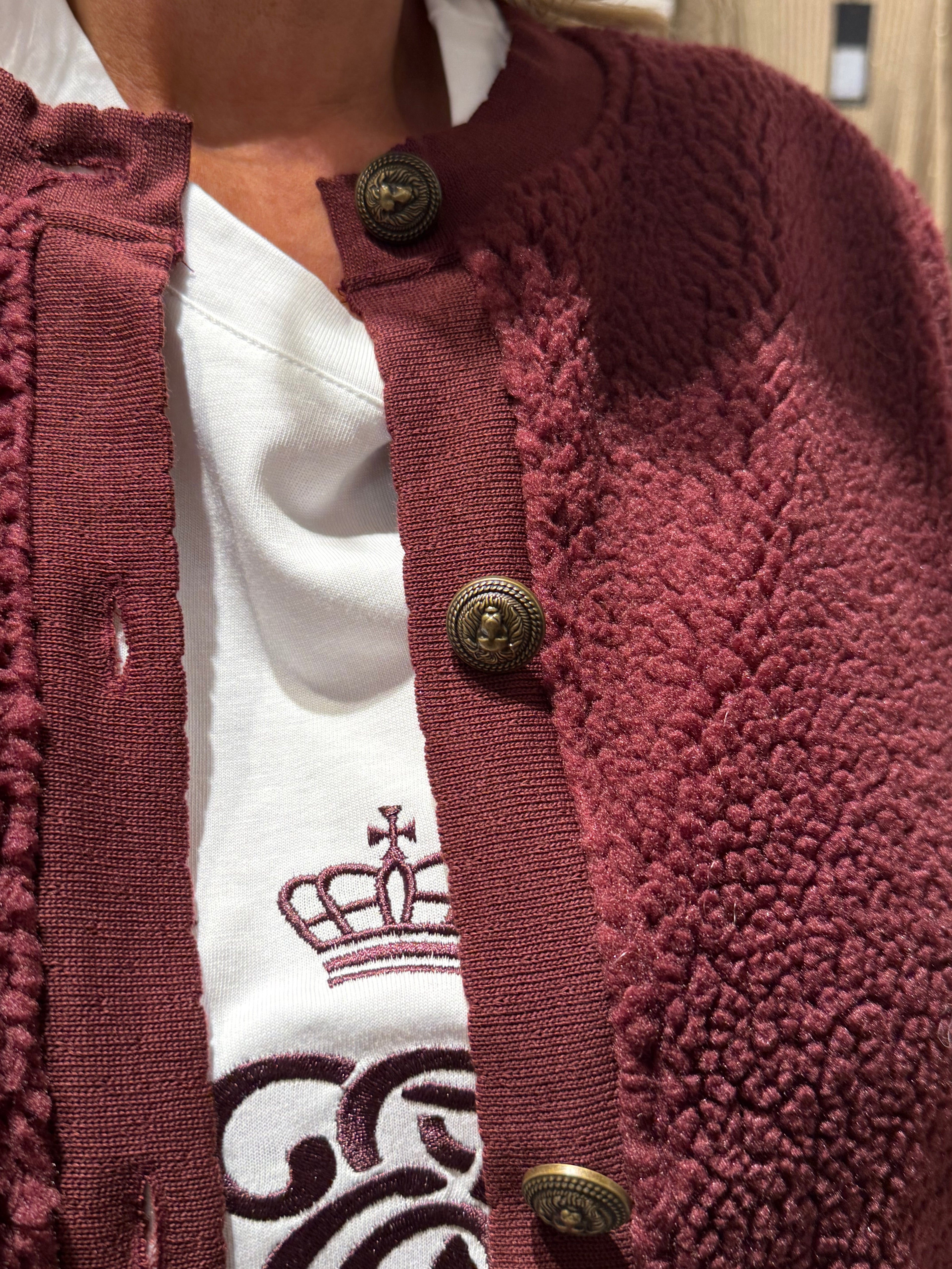 Teddy sweater onyx-burgundy