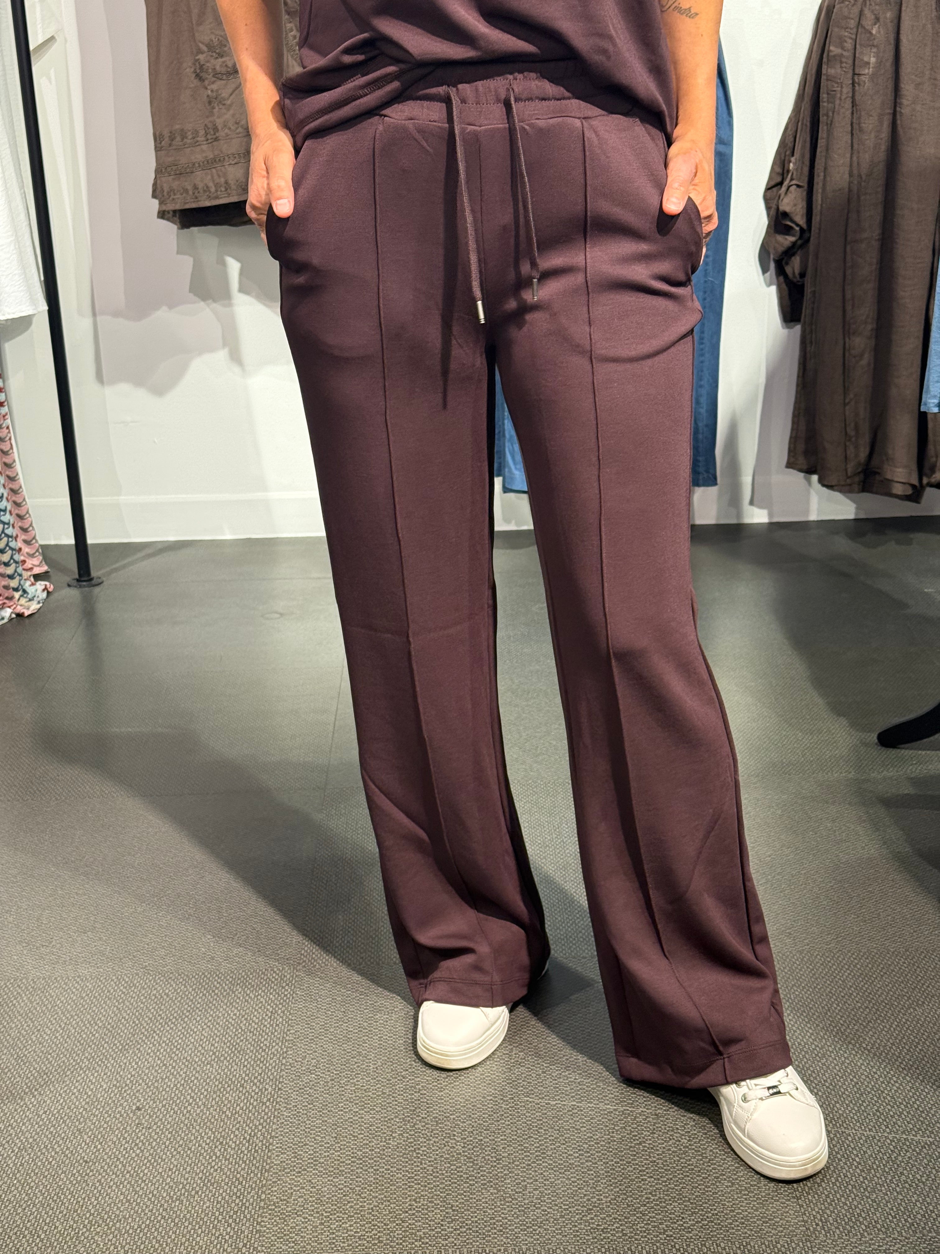 Banu byxa long , Brown/plum
