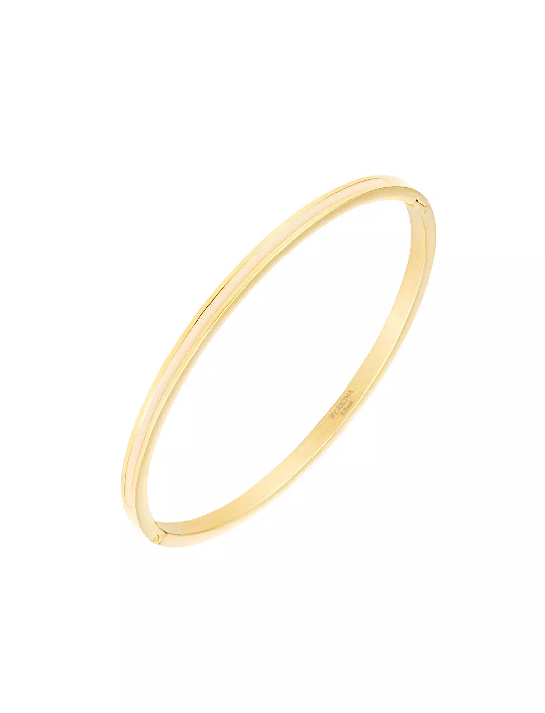 Poppy mini bangle - beige/gold