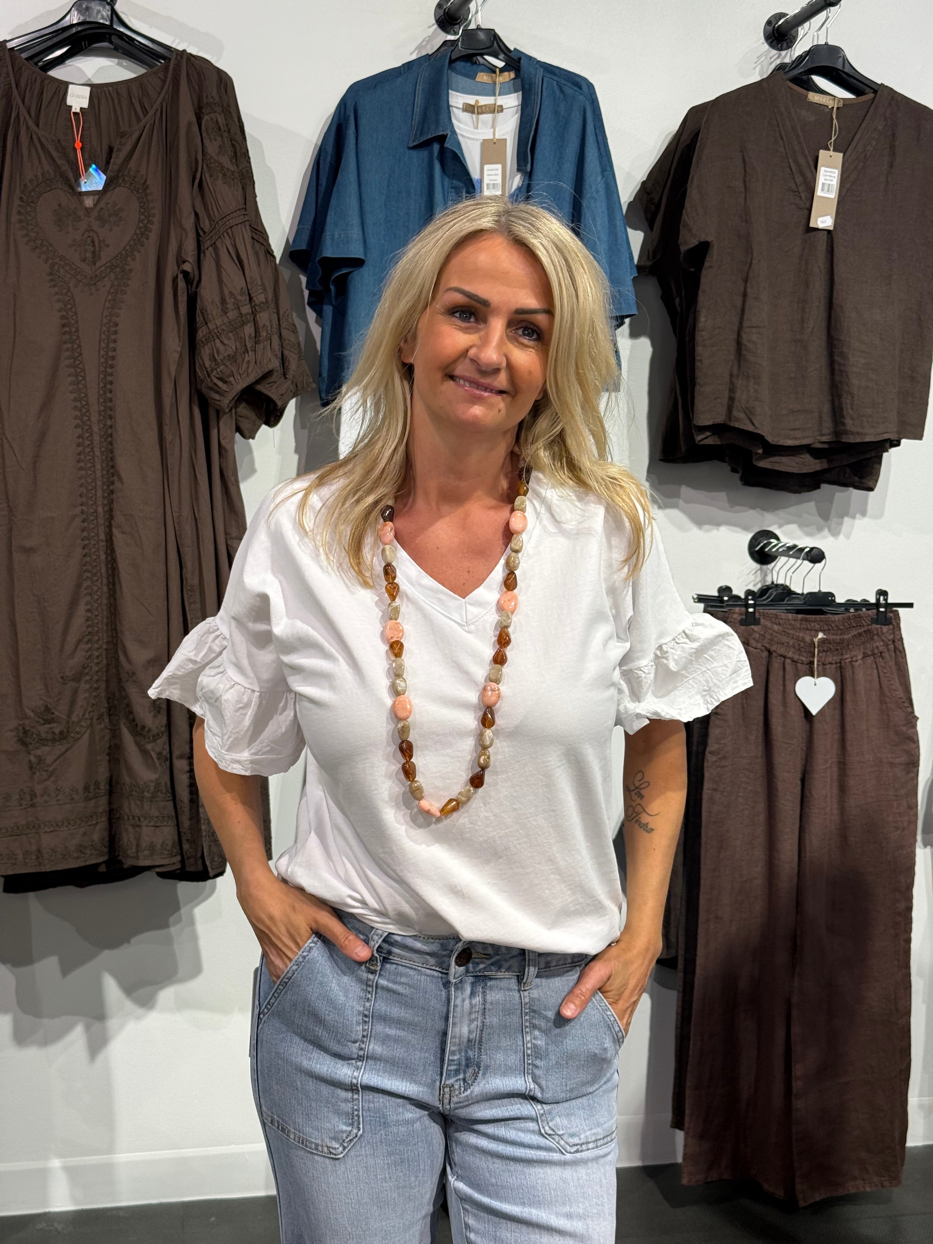 T-shirt topp- vit