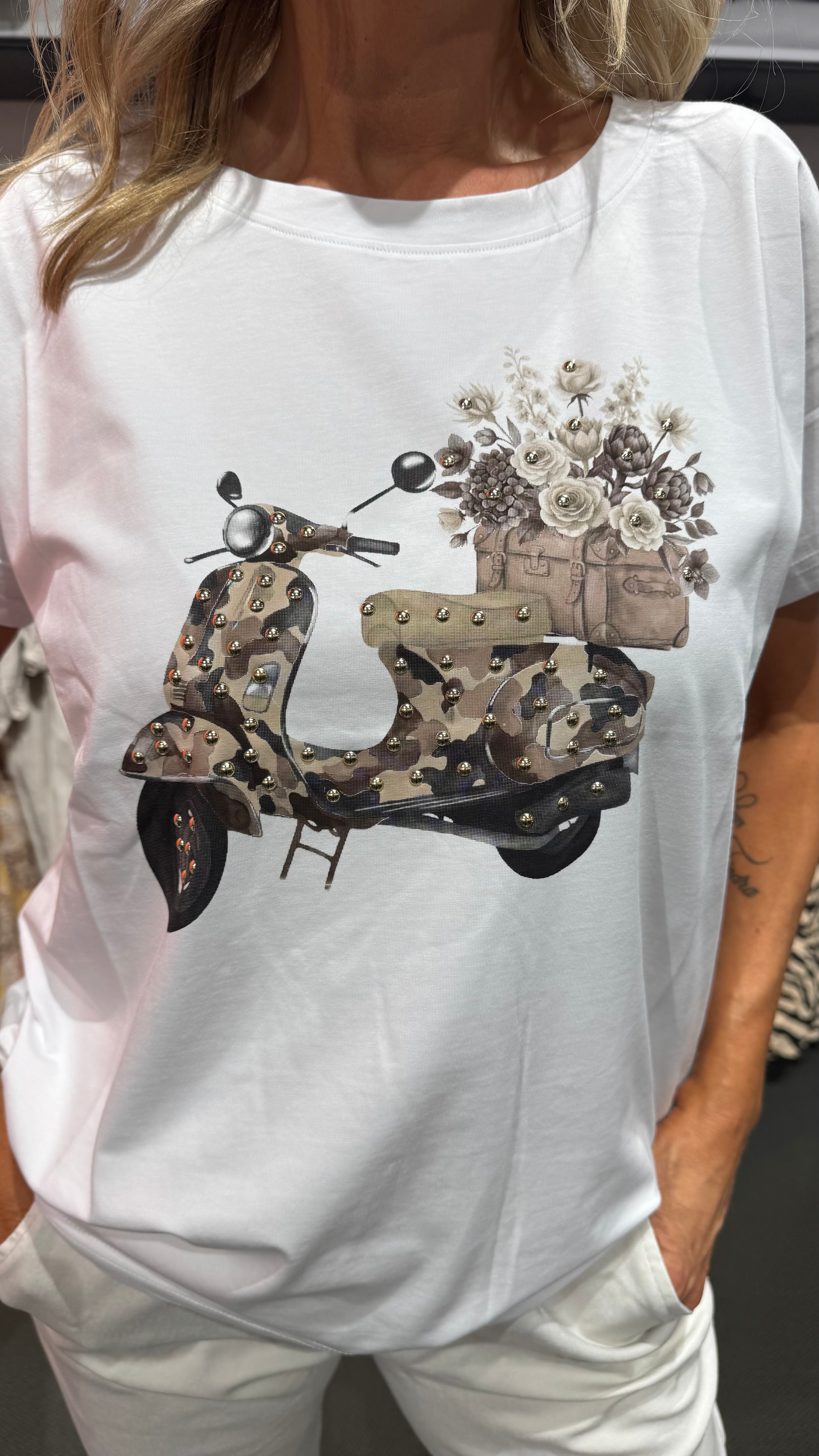 T-shirt bike - beige