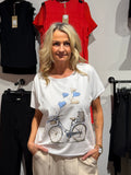 T-shirt- cykel blå