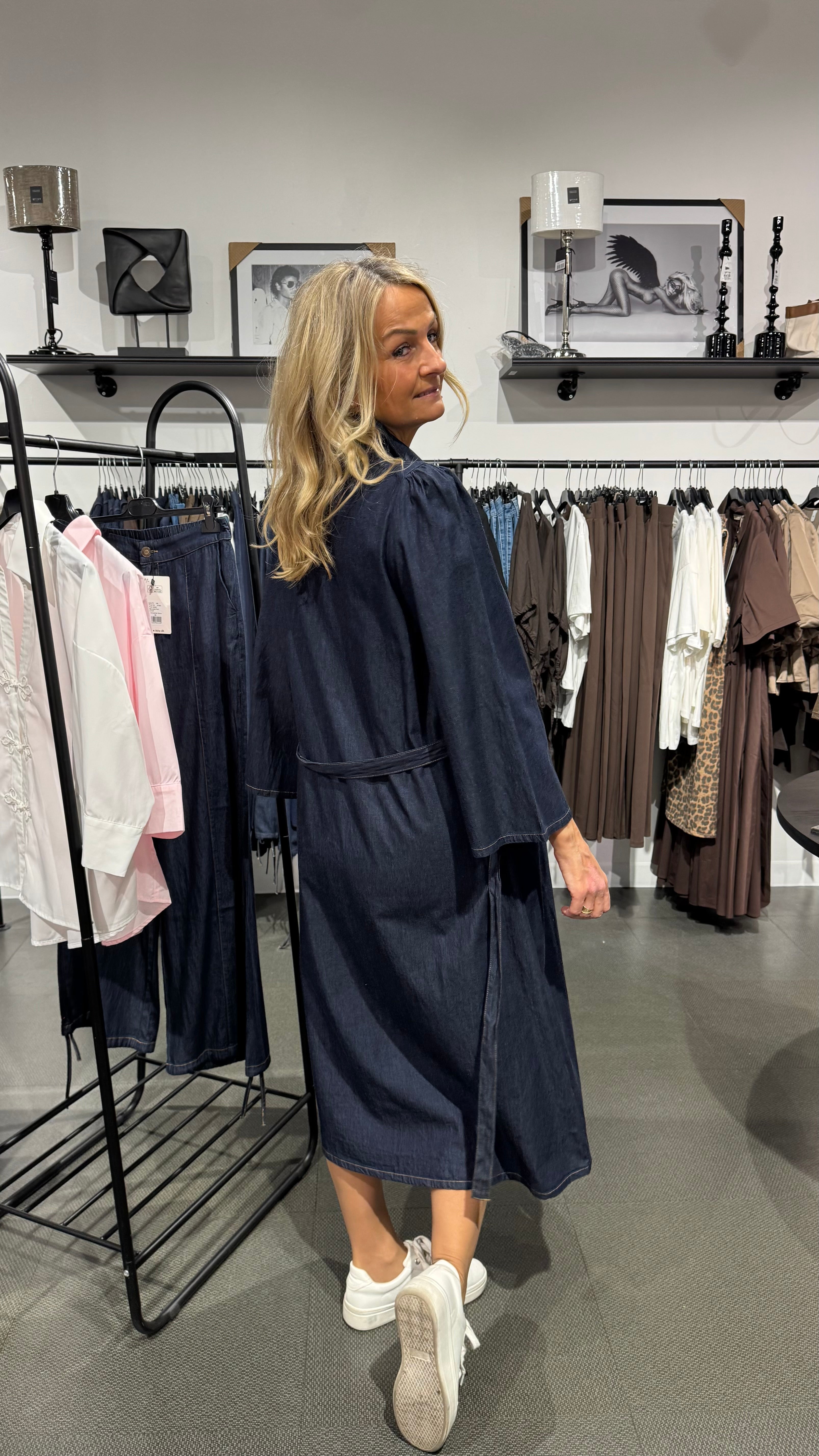 Ganja sleeve dress - denim
