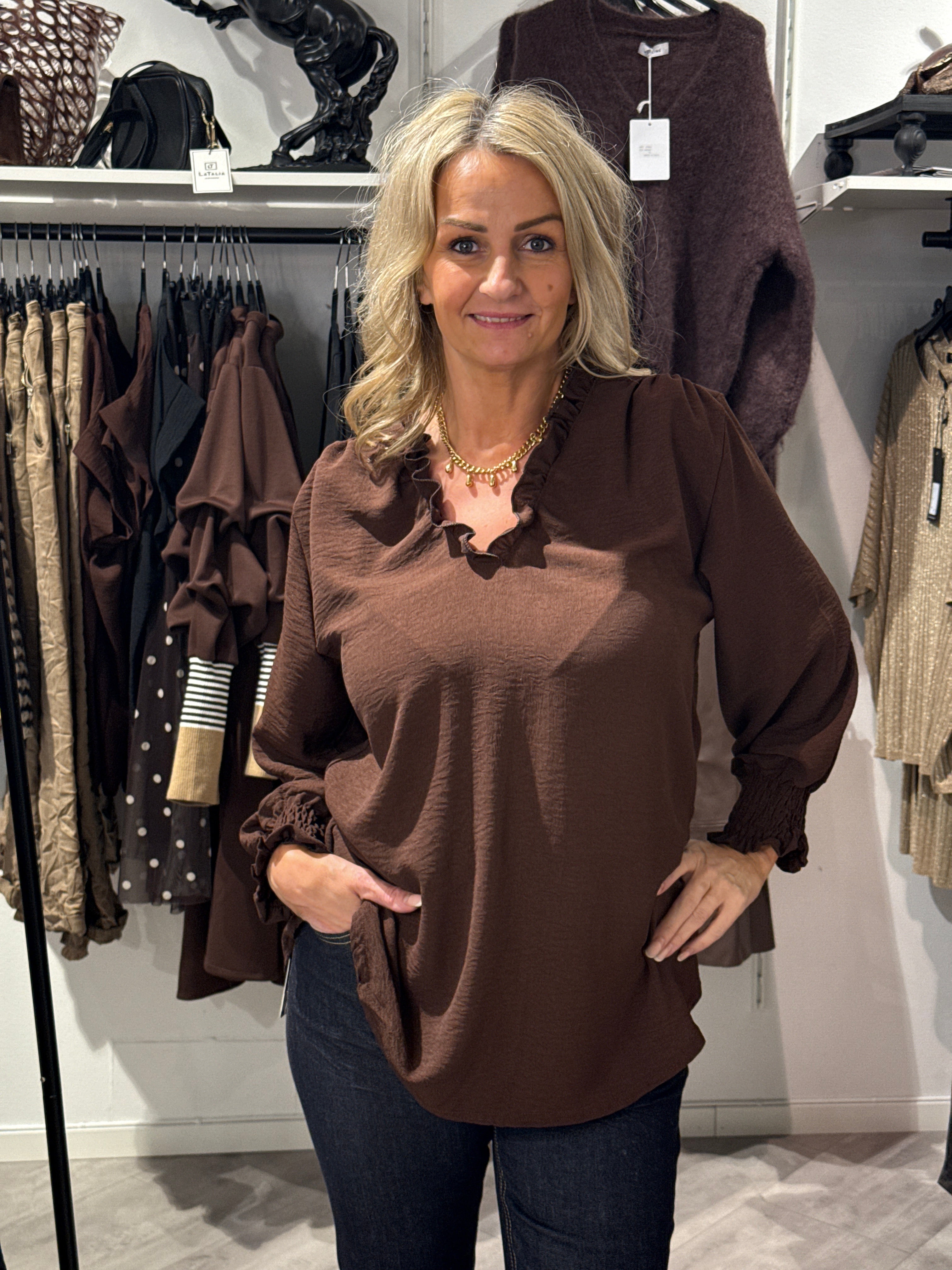 Basic brown blouse