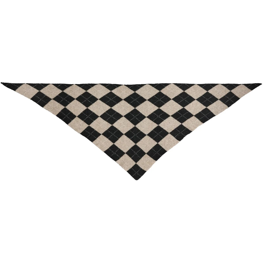 MDCGRETZEL SCARF - BLACK/TAUPE