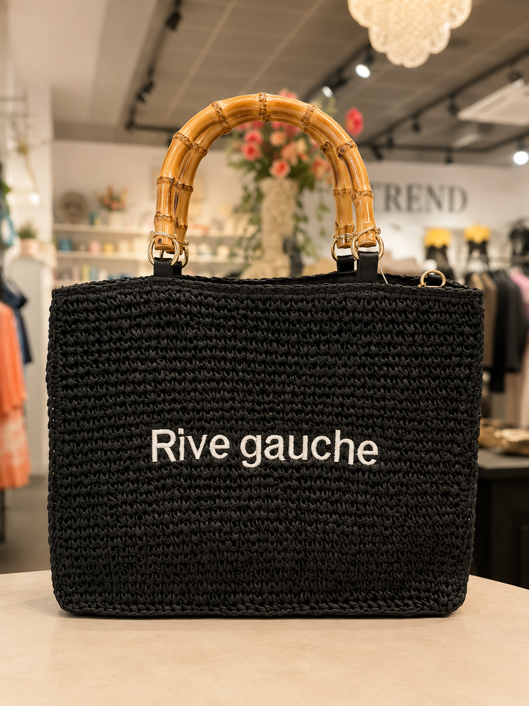 RIVE GAUCHE TOTE - BLACK