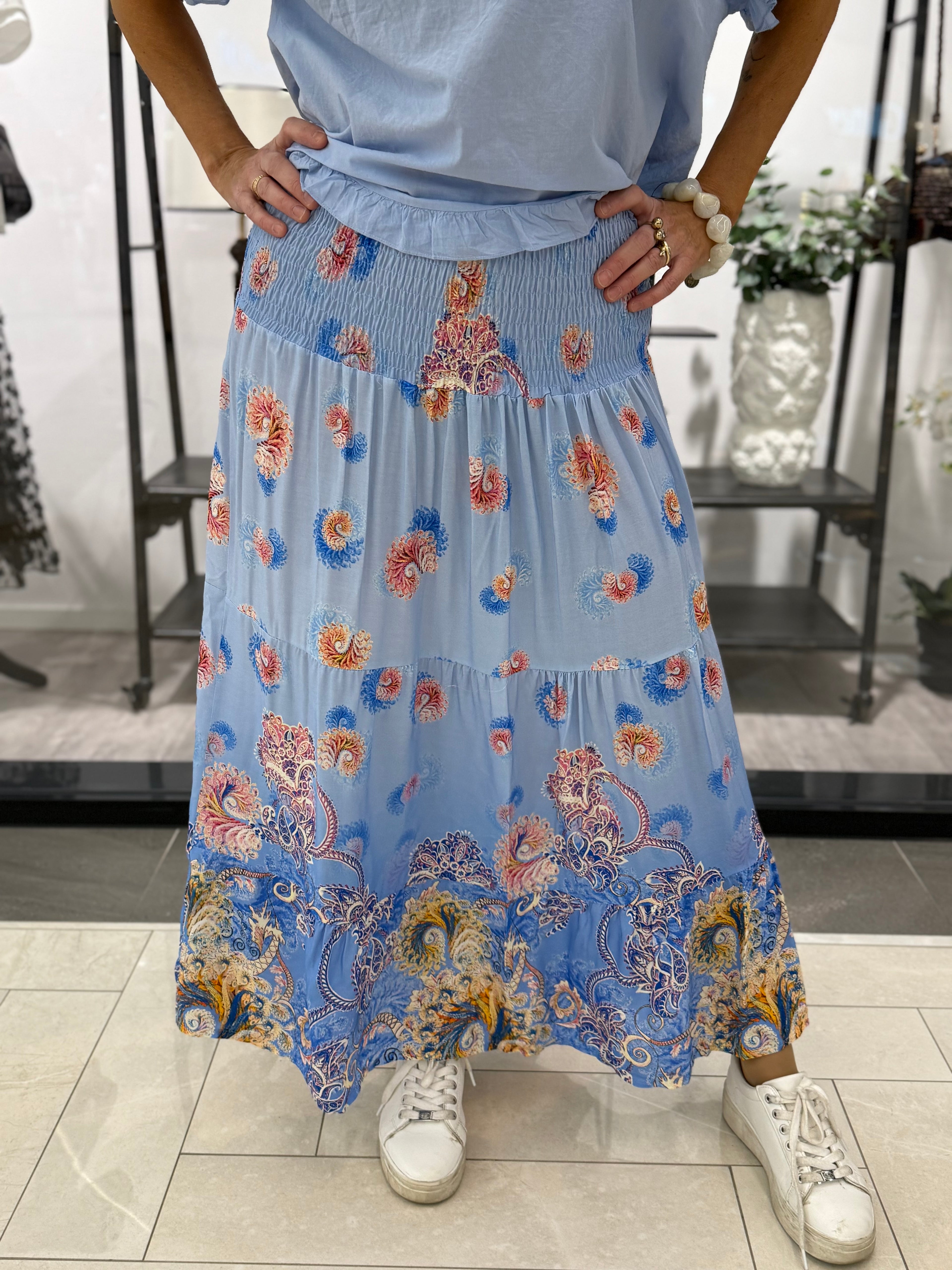 MDCPRINCESS SMOCKKJOL - BLUE