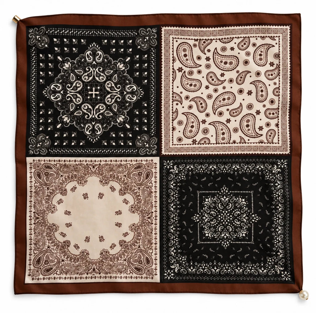 MAGNETIC SCARF LARGE PAISLEY PATCHWORK