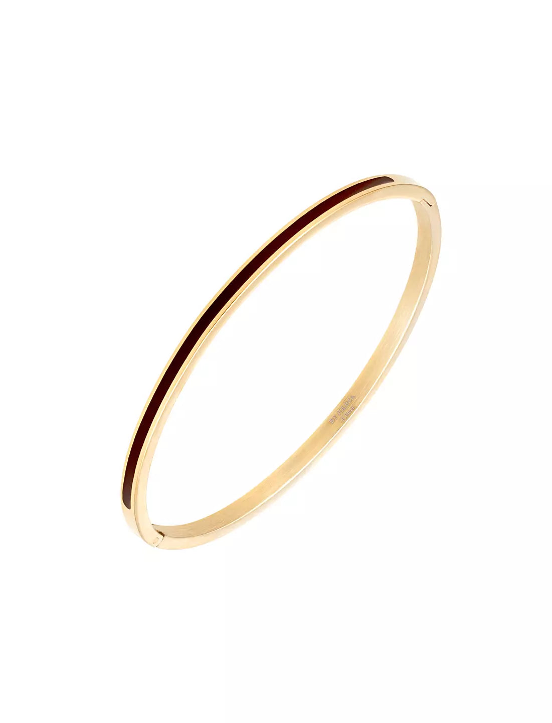 Poppy mini bangle - wine/gold