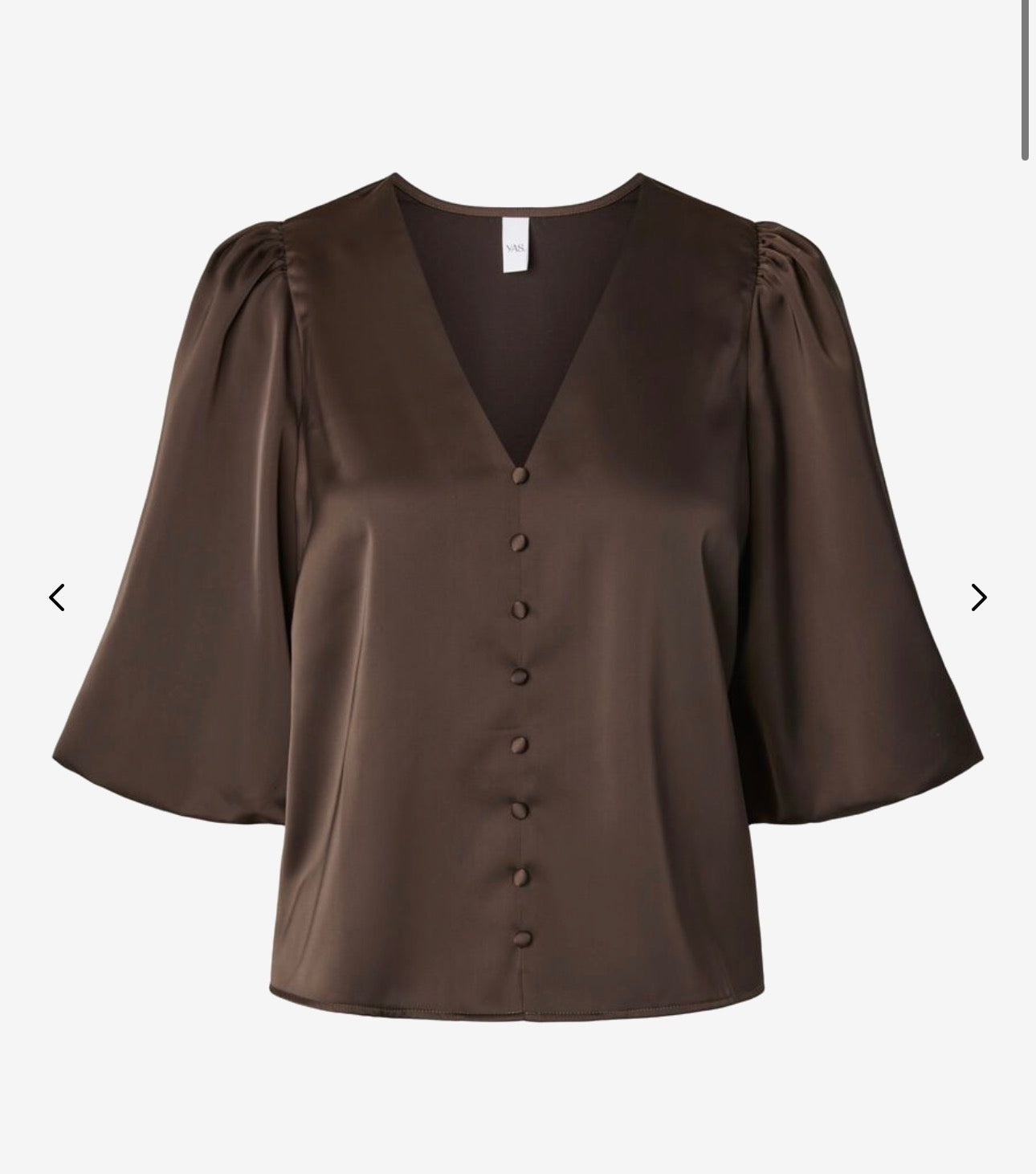 YASPELLA V-RINGNING TOPP - Chocolate Brown