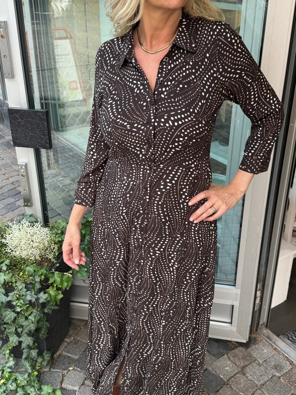 Savanna dress- brown print