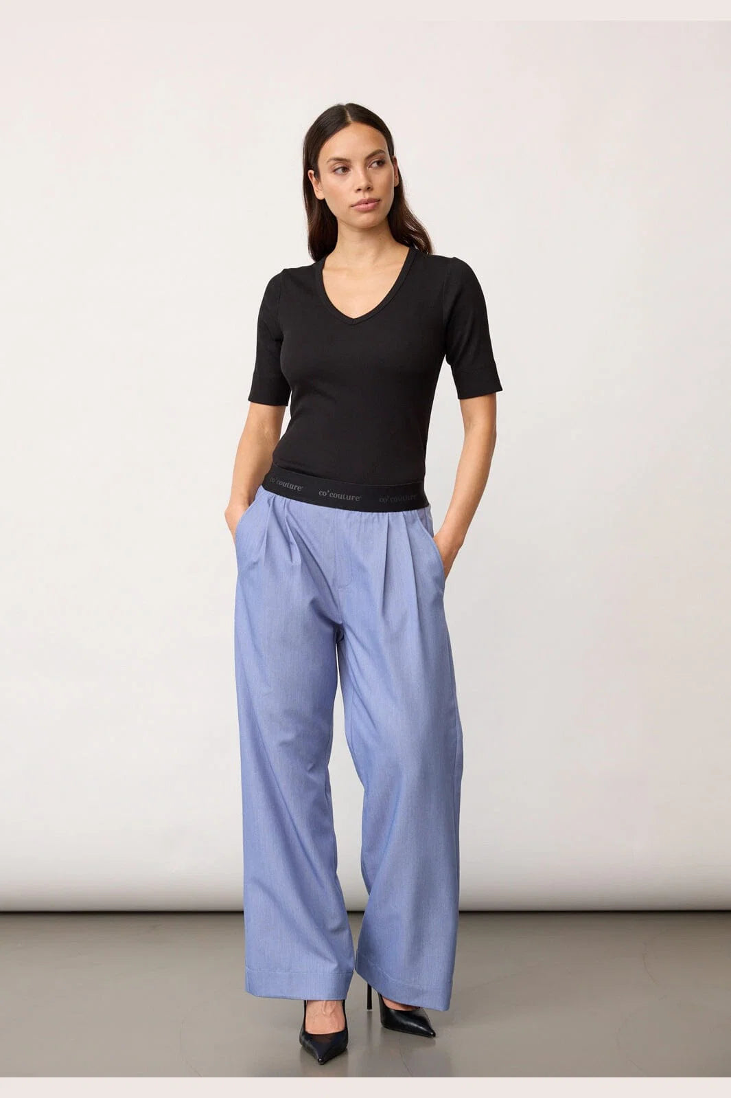CC Amina logo pant - denim blue