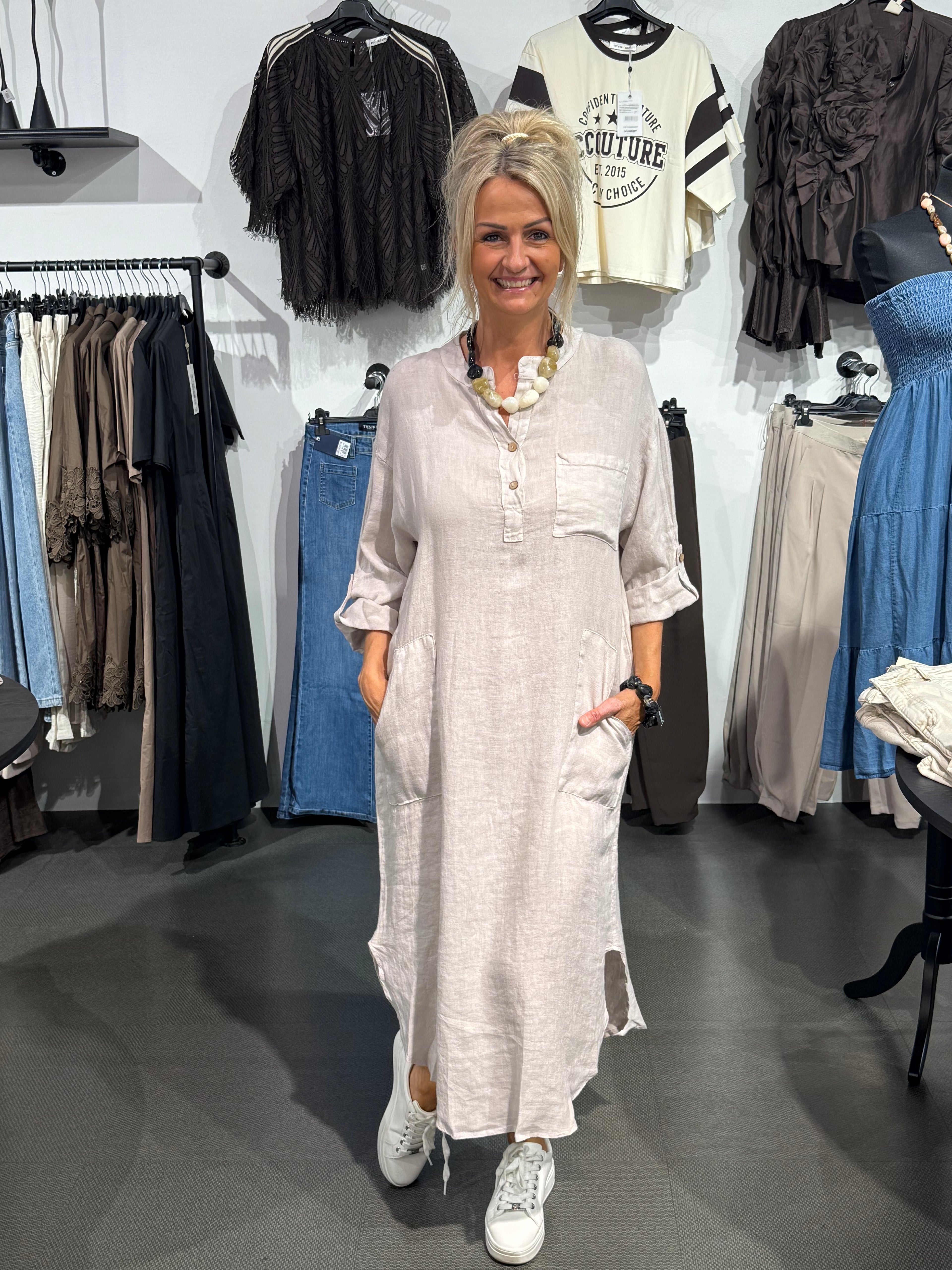 MdcMarike linneklänning- beige