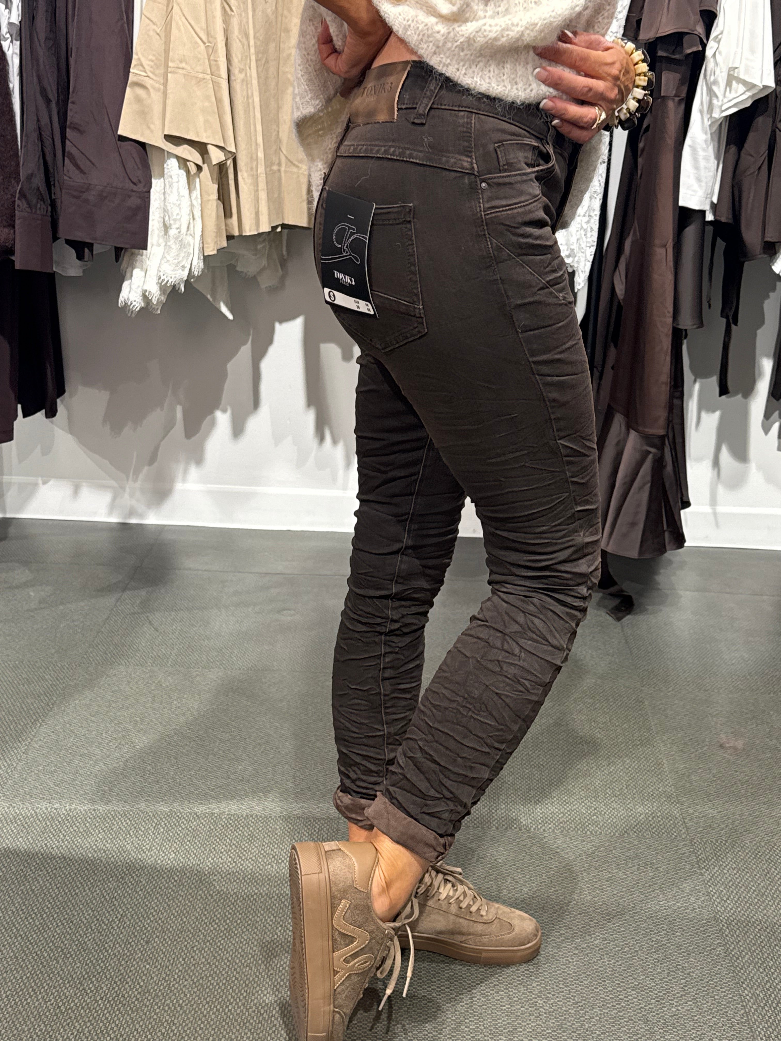 Mirakeljeans knappar- brun