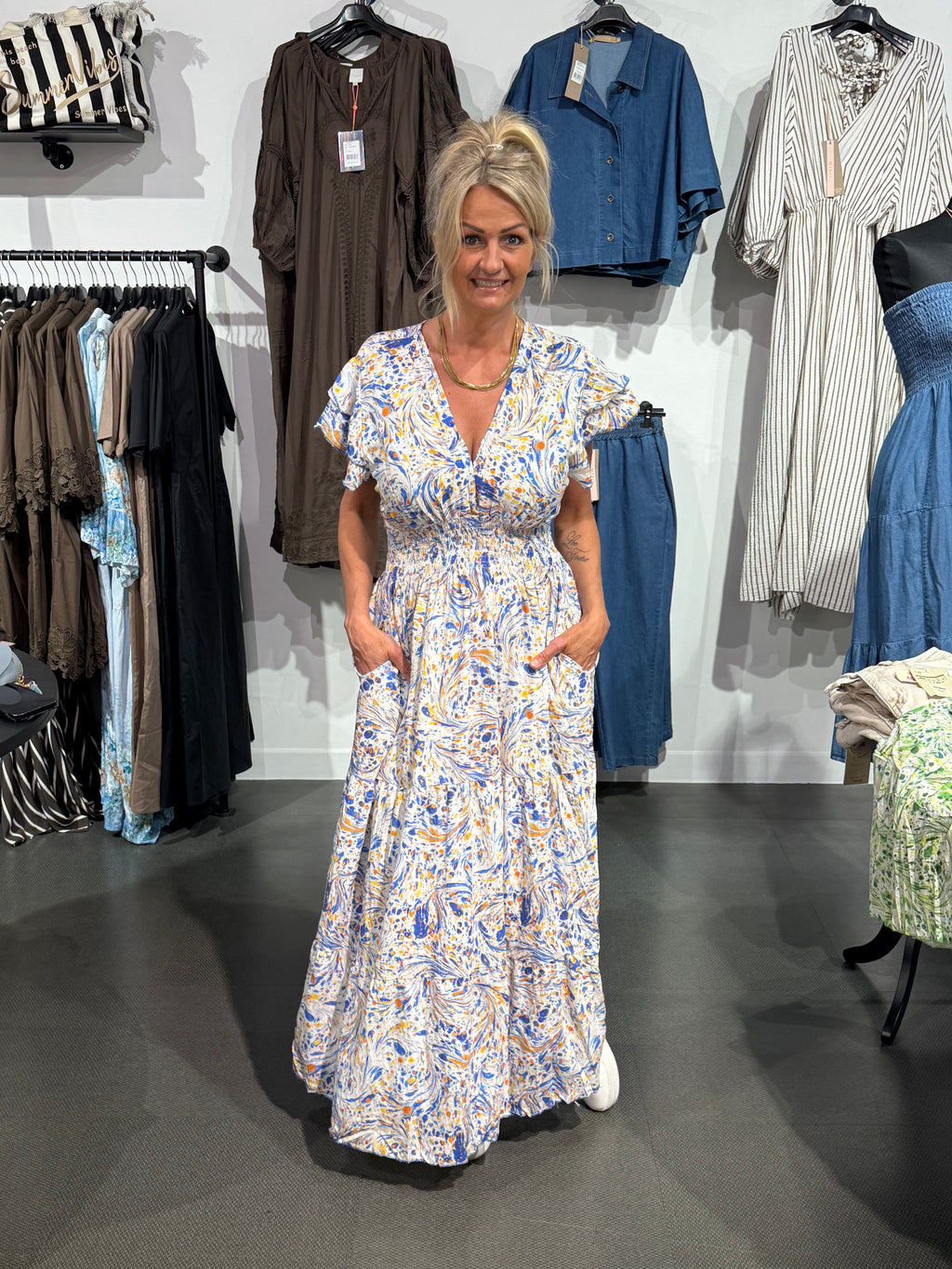 Olivia dress- blue