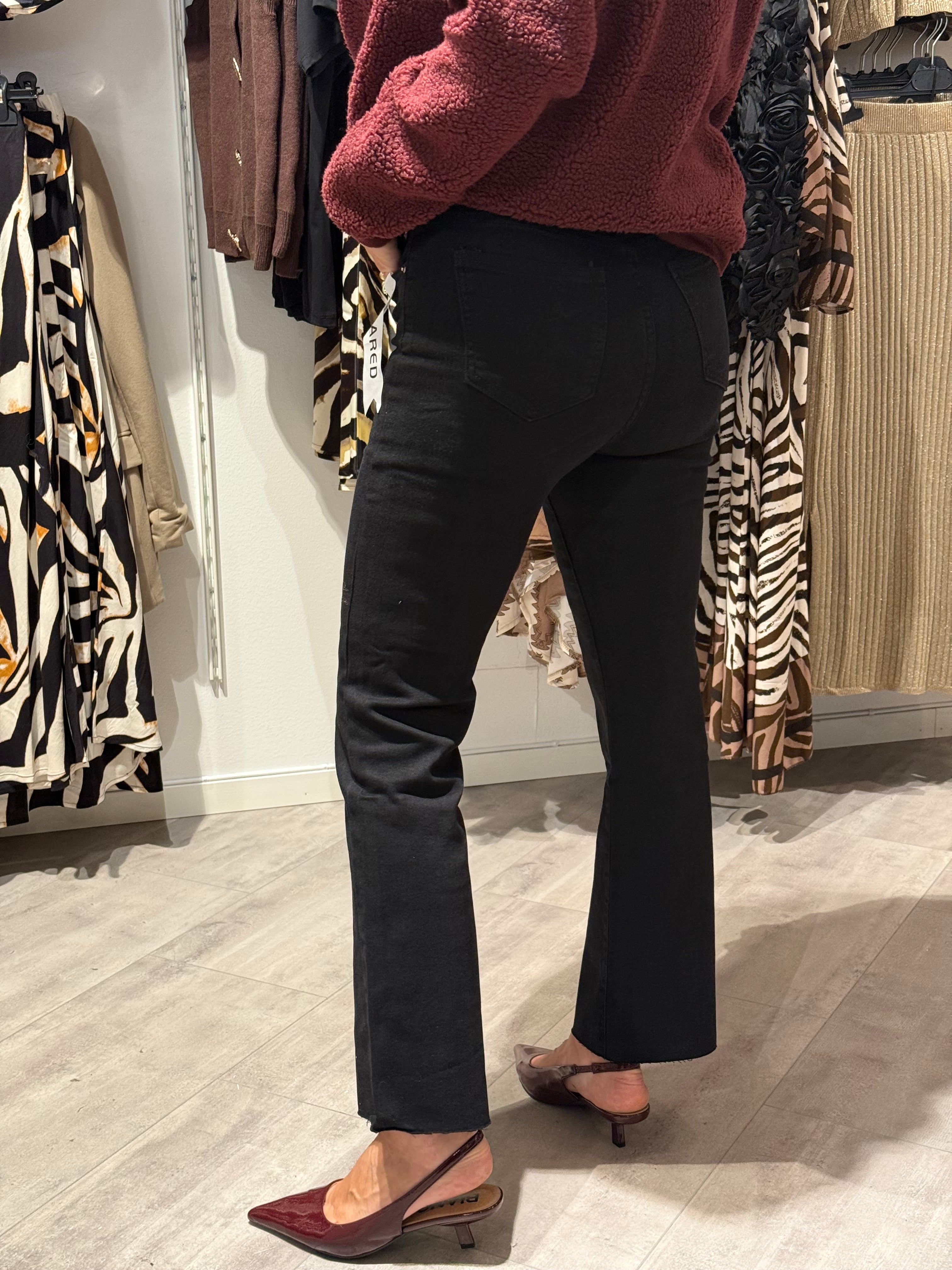 Black flared jeans