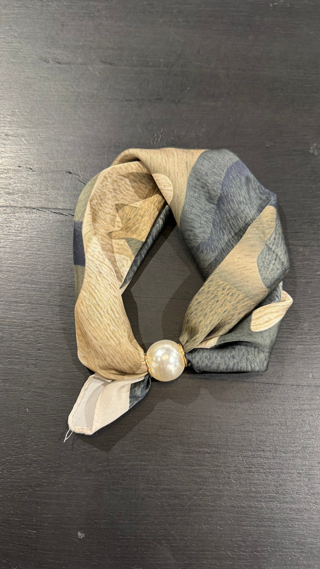 Scarf magnetspänne - grön/beige