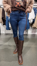 Mirakeljeans med knyt - denim
