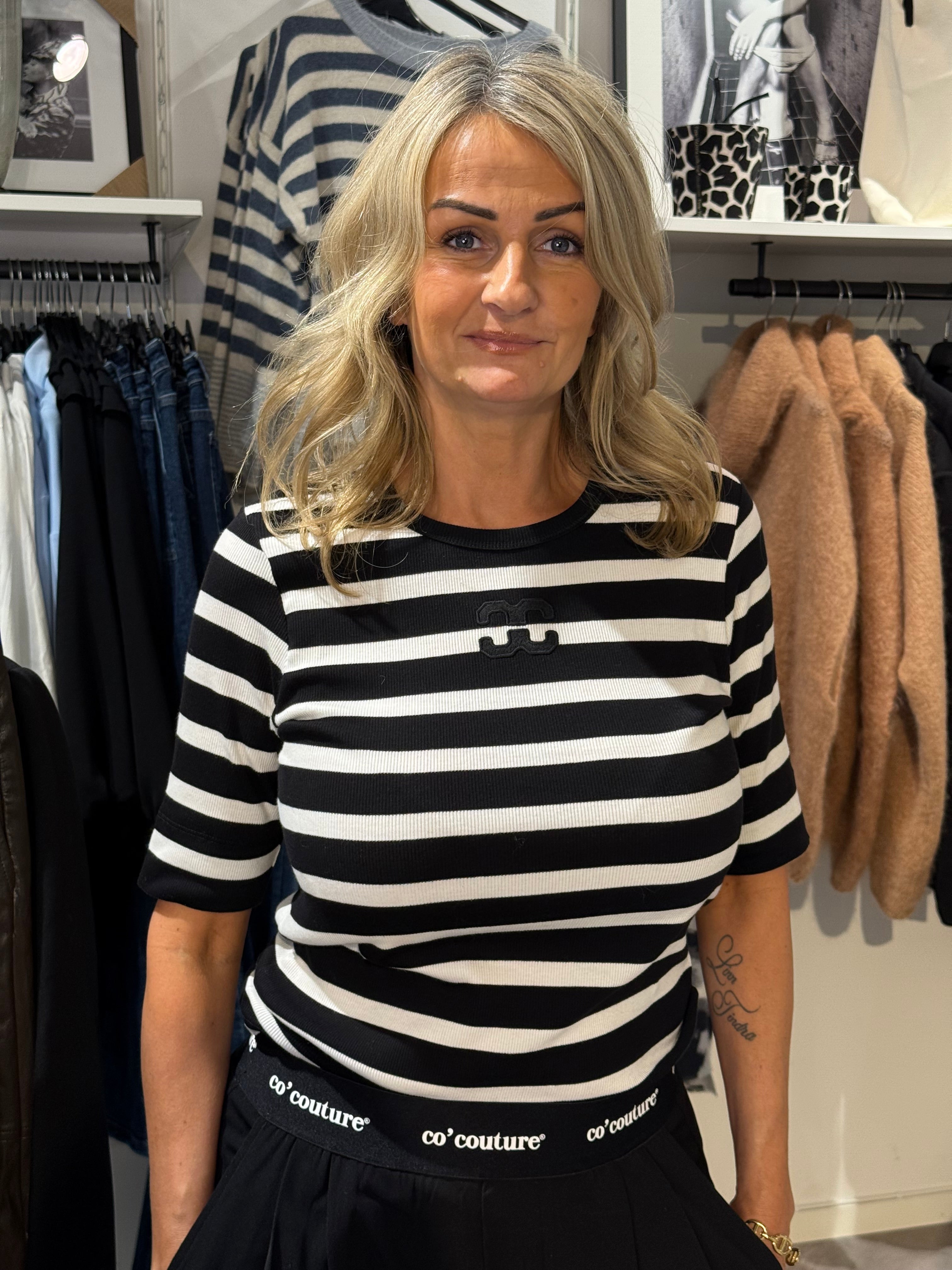 CC Rib Emb t-shirt - black