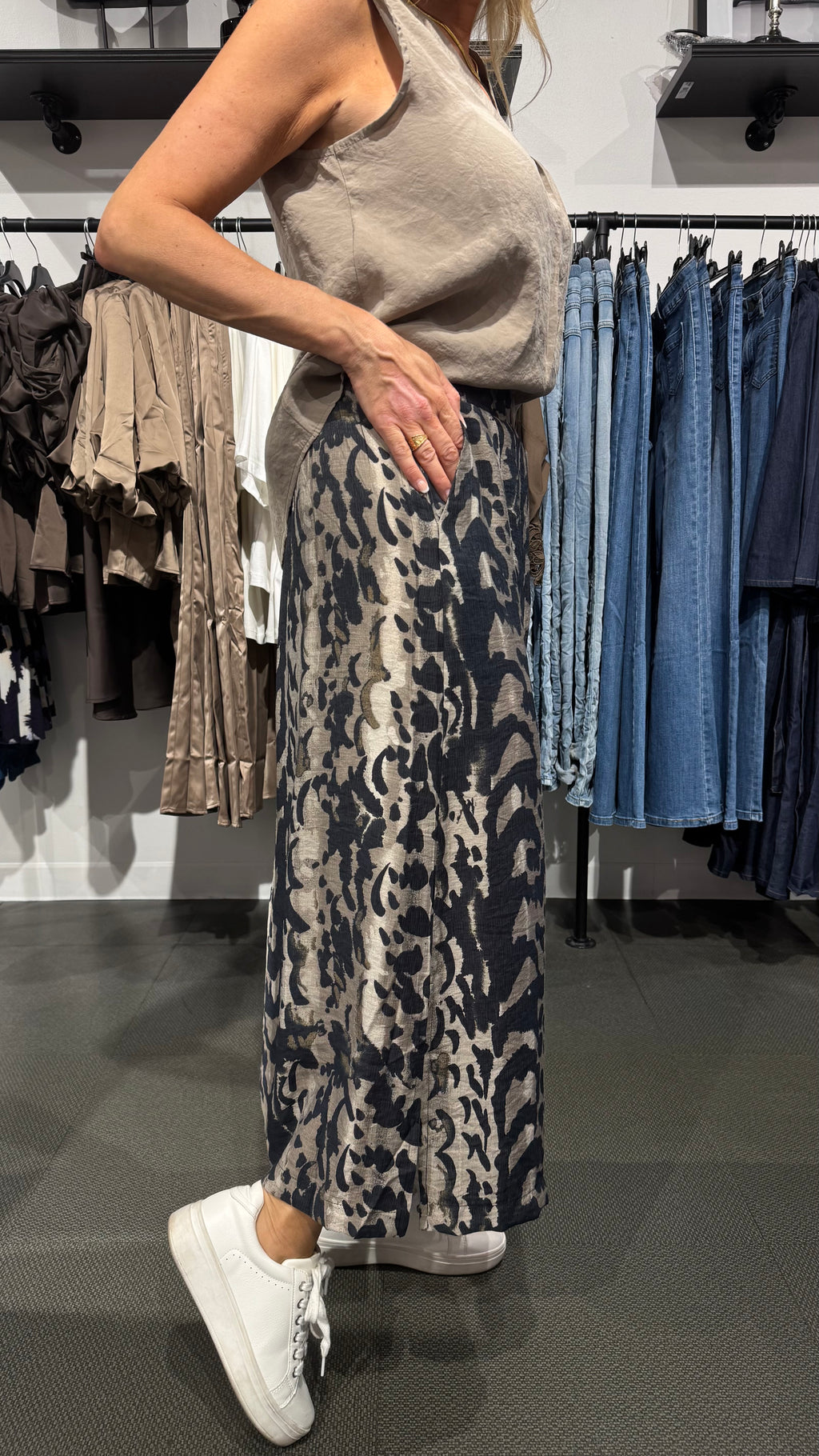 Nini skirt - taupe/black
