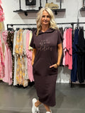 Banu klänning- brown/plum