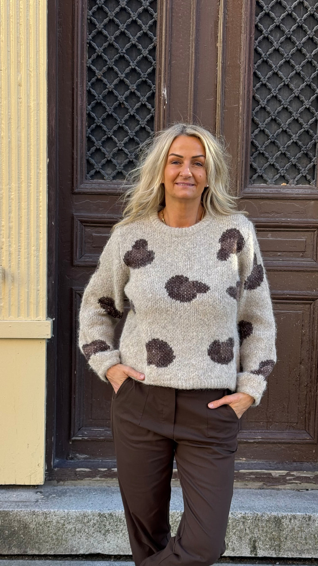 Oyster pullover knit - taupe