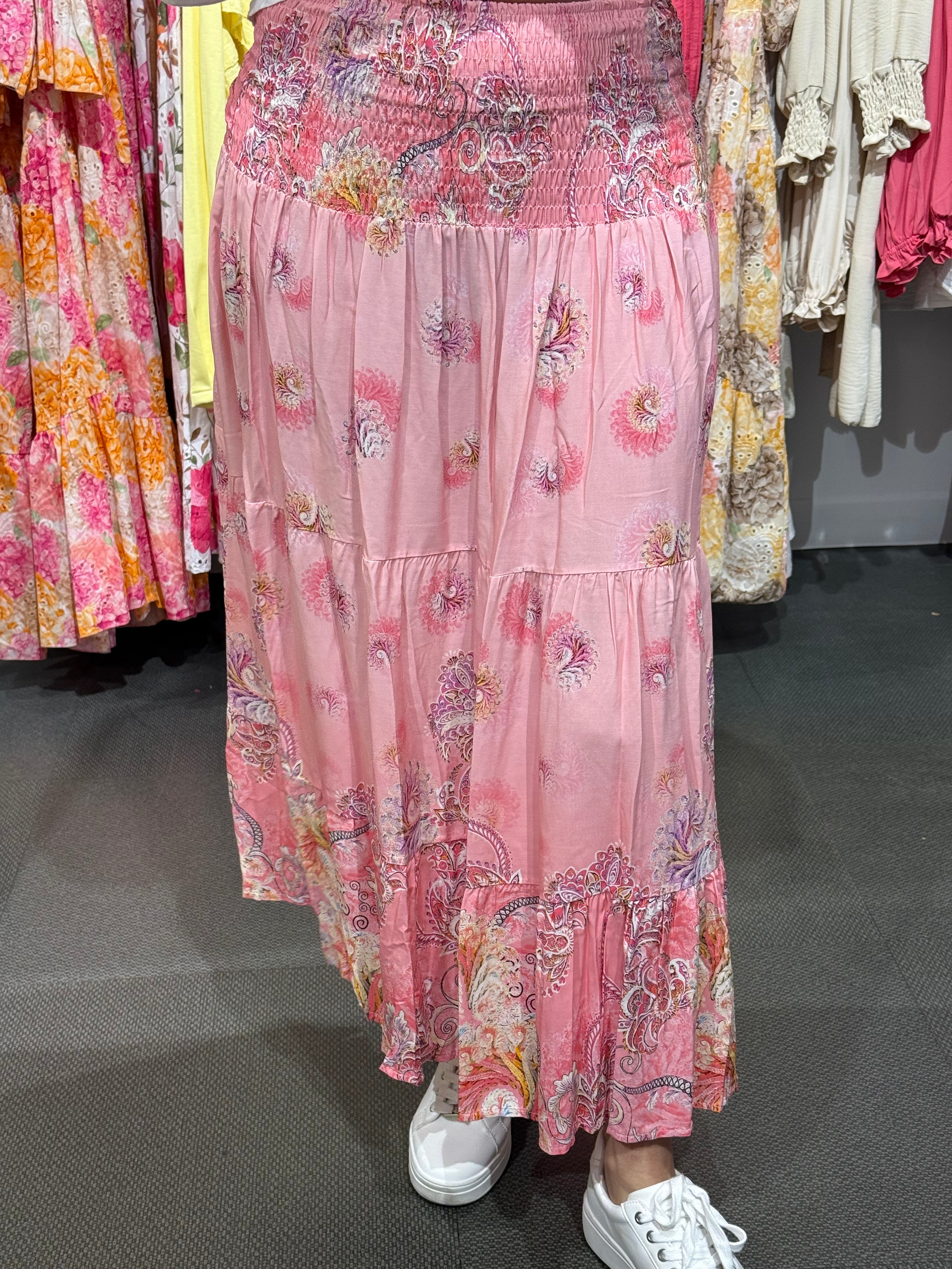 Smock kjol Martha - rosa