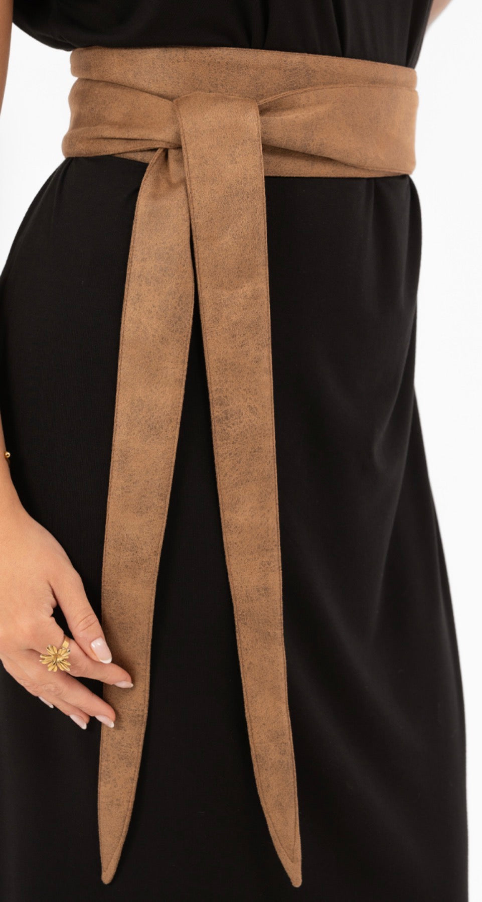 RAE SUEDE BELT COGNAC