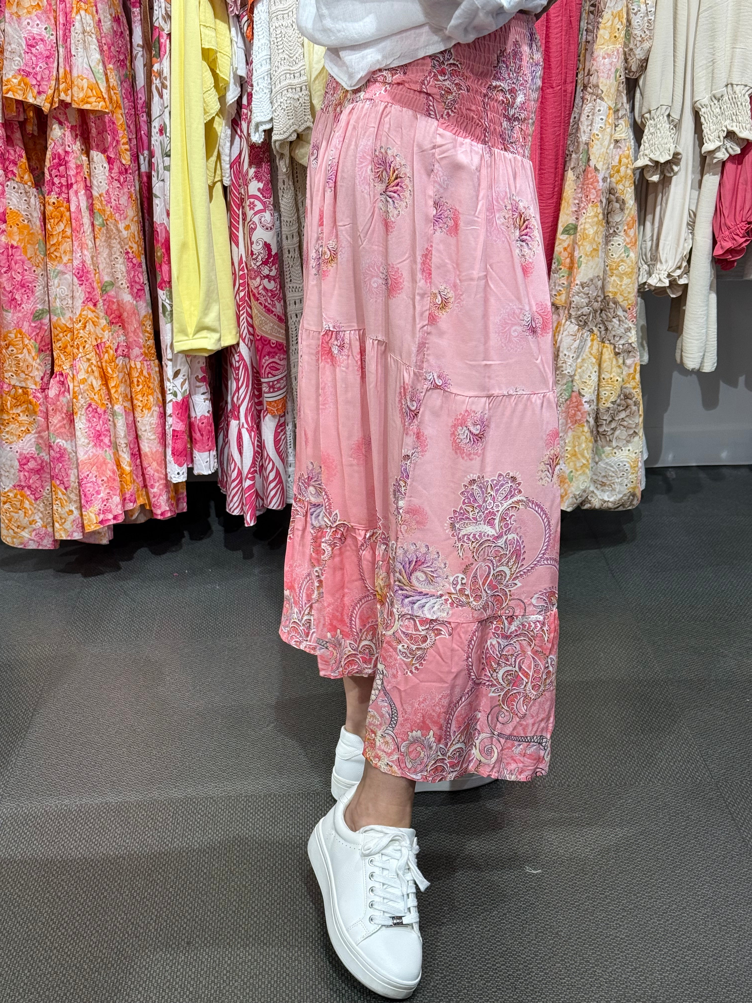 Smock kjol Martha - rosa