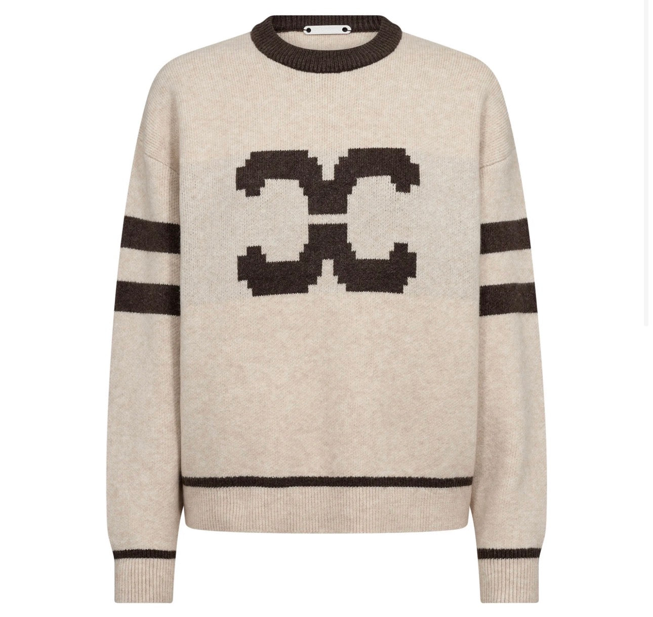 CC logo knit - brown