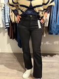 Flare jeans pocket - svart