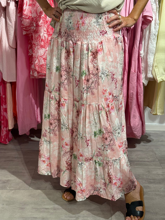 Sommar smock kjol rosa
