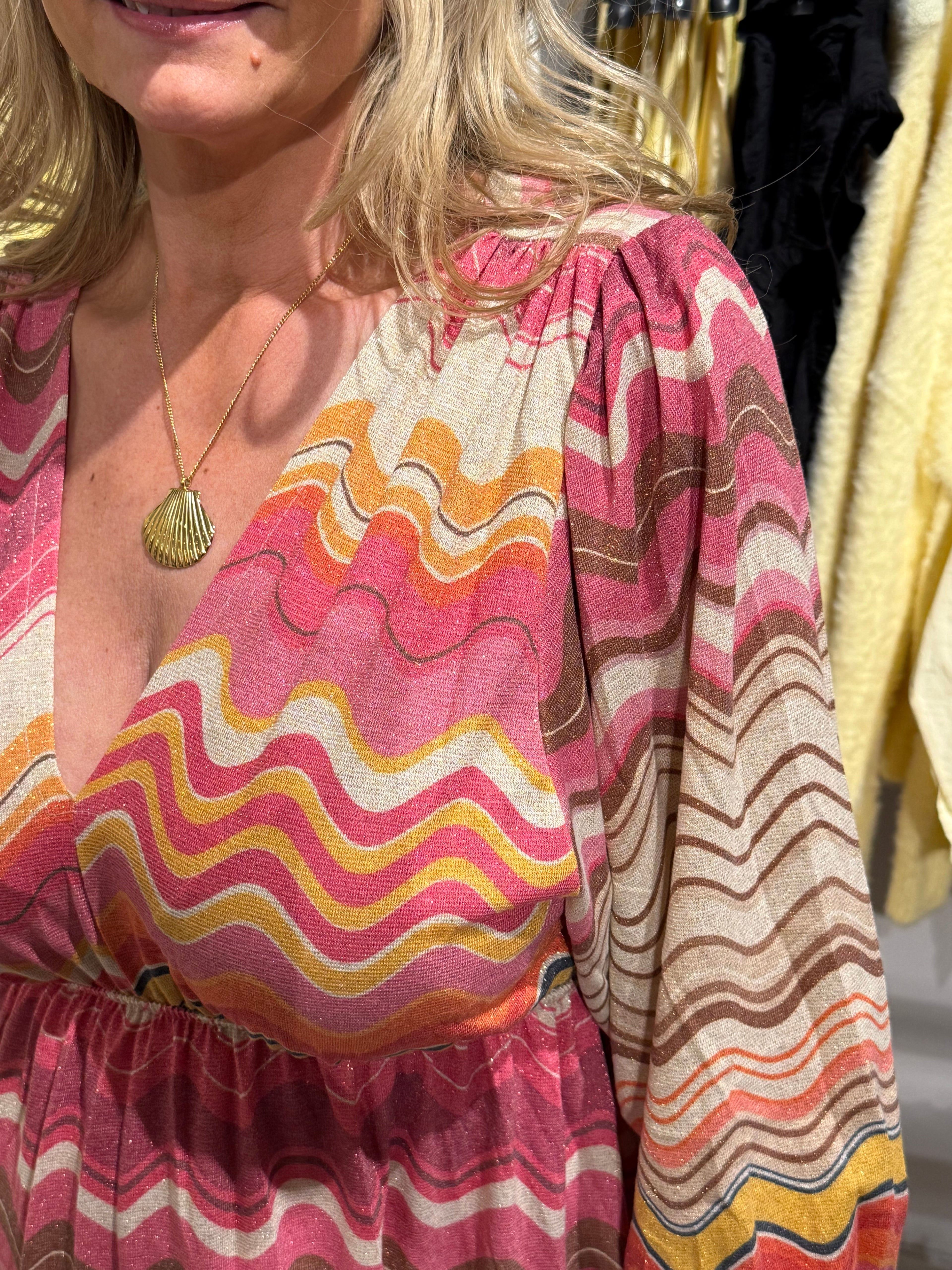 Zina maxi klänning orange/rosa