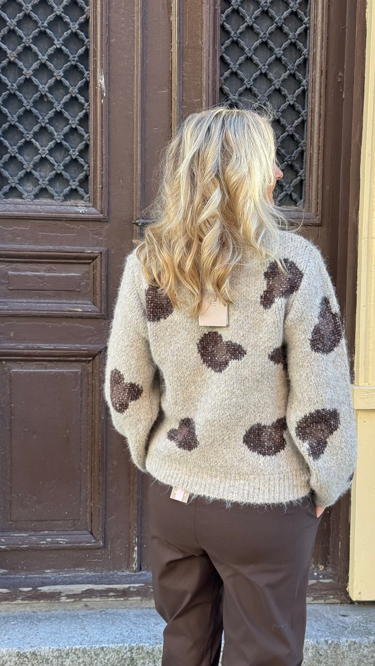 Oyster pullover knit - taupe