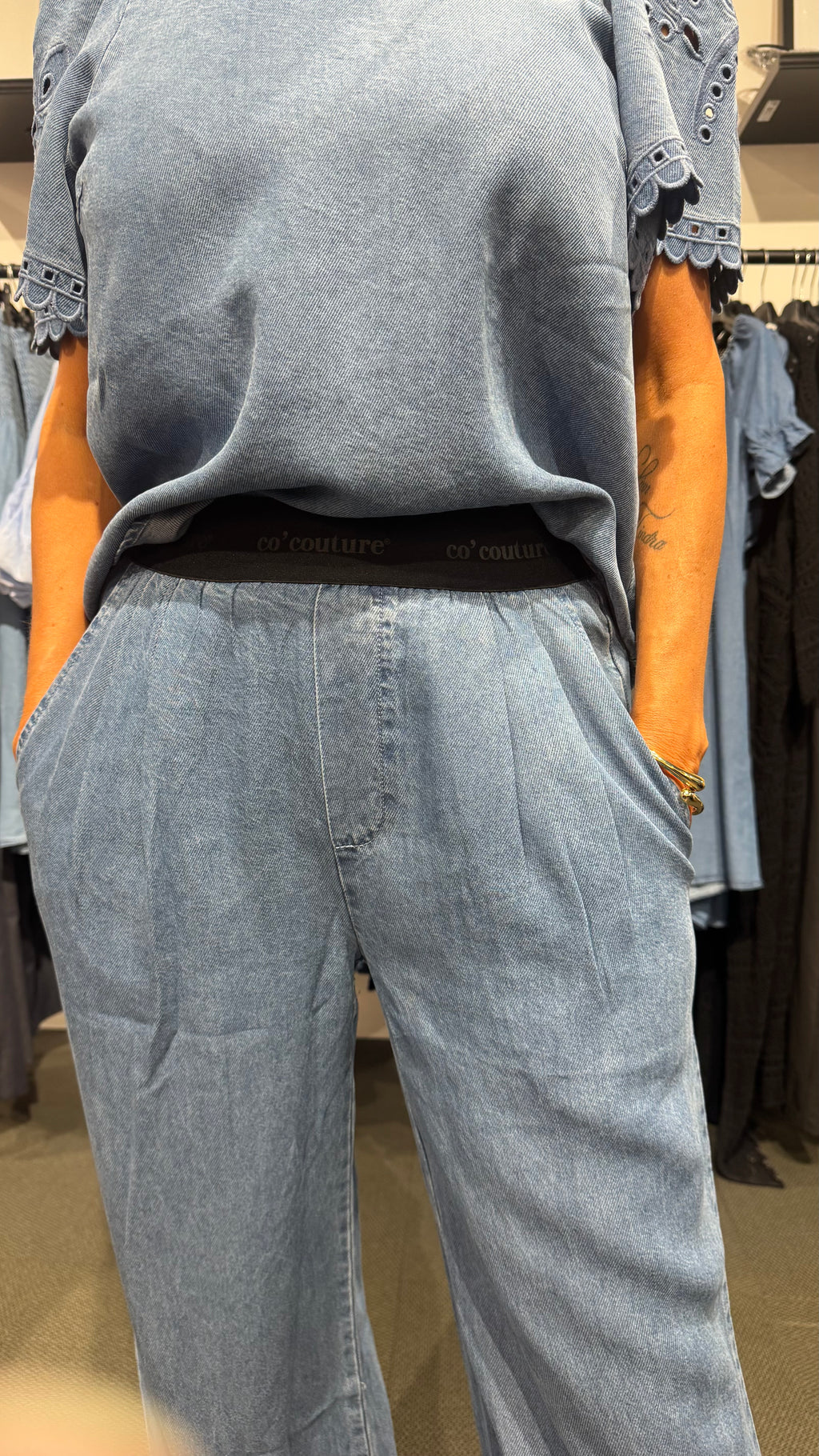 CClogo pant - denim